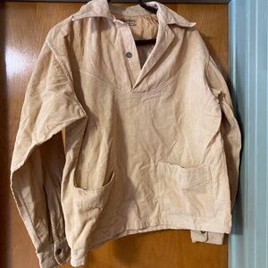 Vintage 1940s Men's Gold corduroy Shirt Jacket Vagabond by Le Roy Size Small